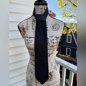 Burberry Navy Polka Dot Men's Tie